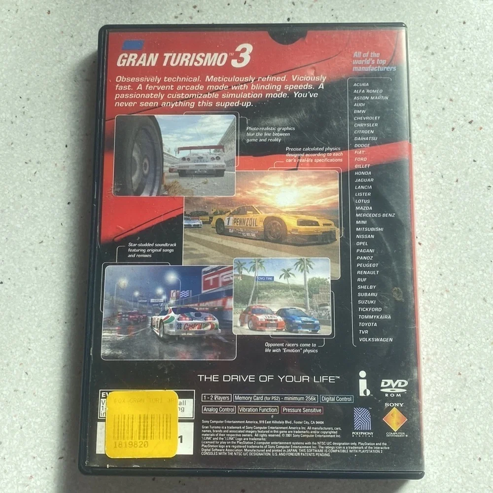 Playstation PS2 Gran Turismo 3 A-spec